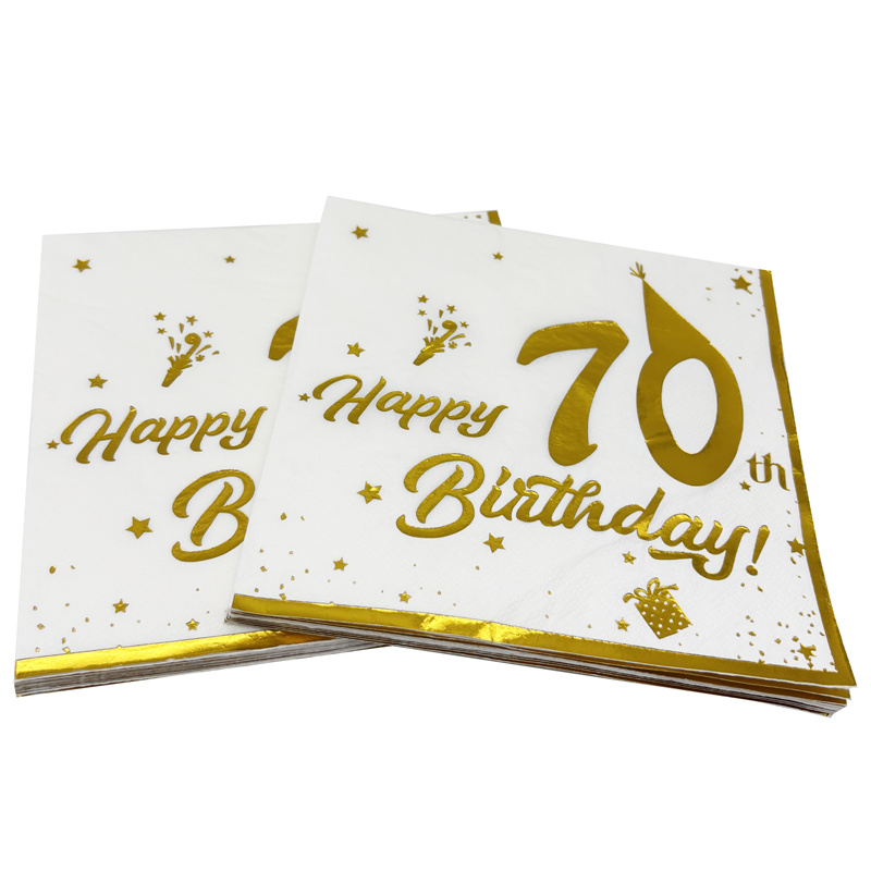 10Pcs Gold Happy 70th Birthday - Table Number Gold ulasan dan harga