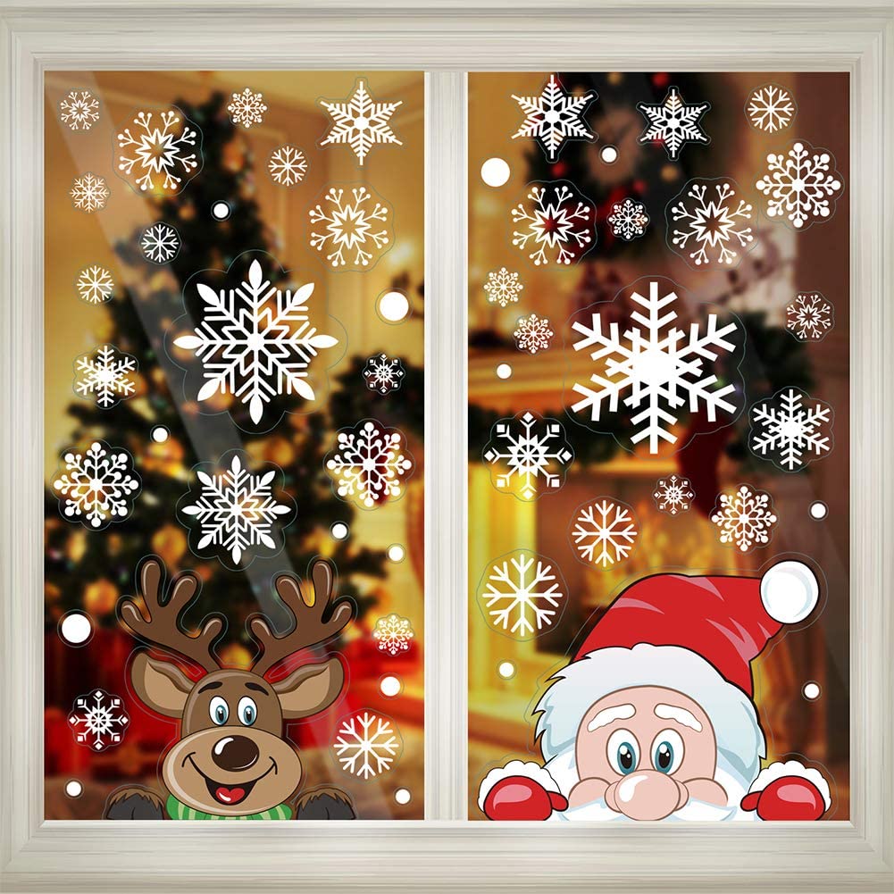 Christmas Window Clings Sticke - Wedding/Event Supply Store ulasan dan harga