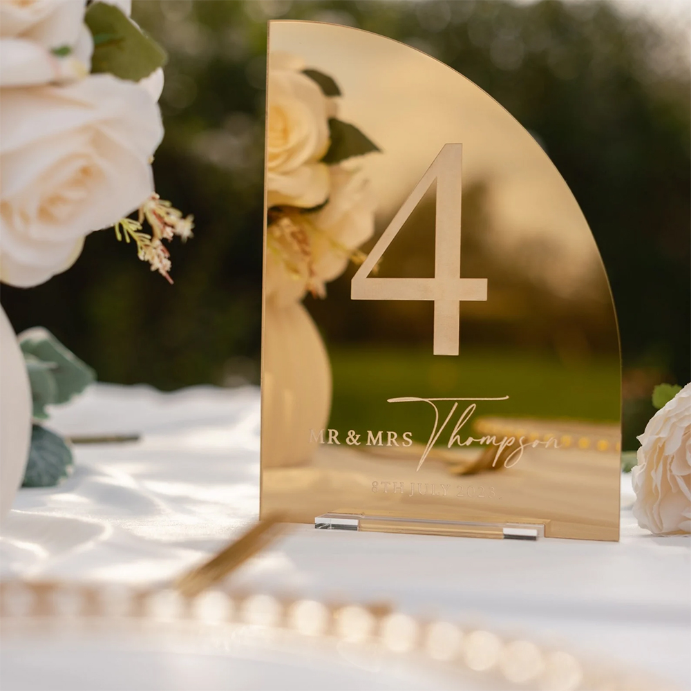 Personalized Wedding Bar Sign  - Table Number Gold ulasan dan harga