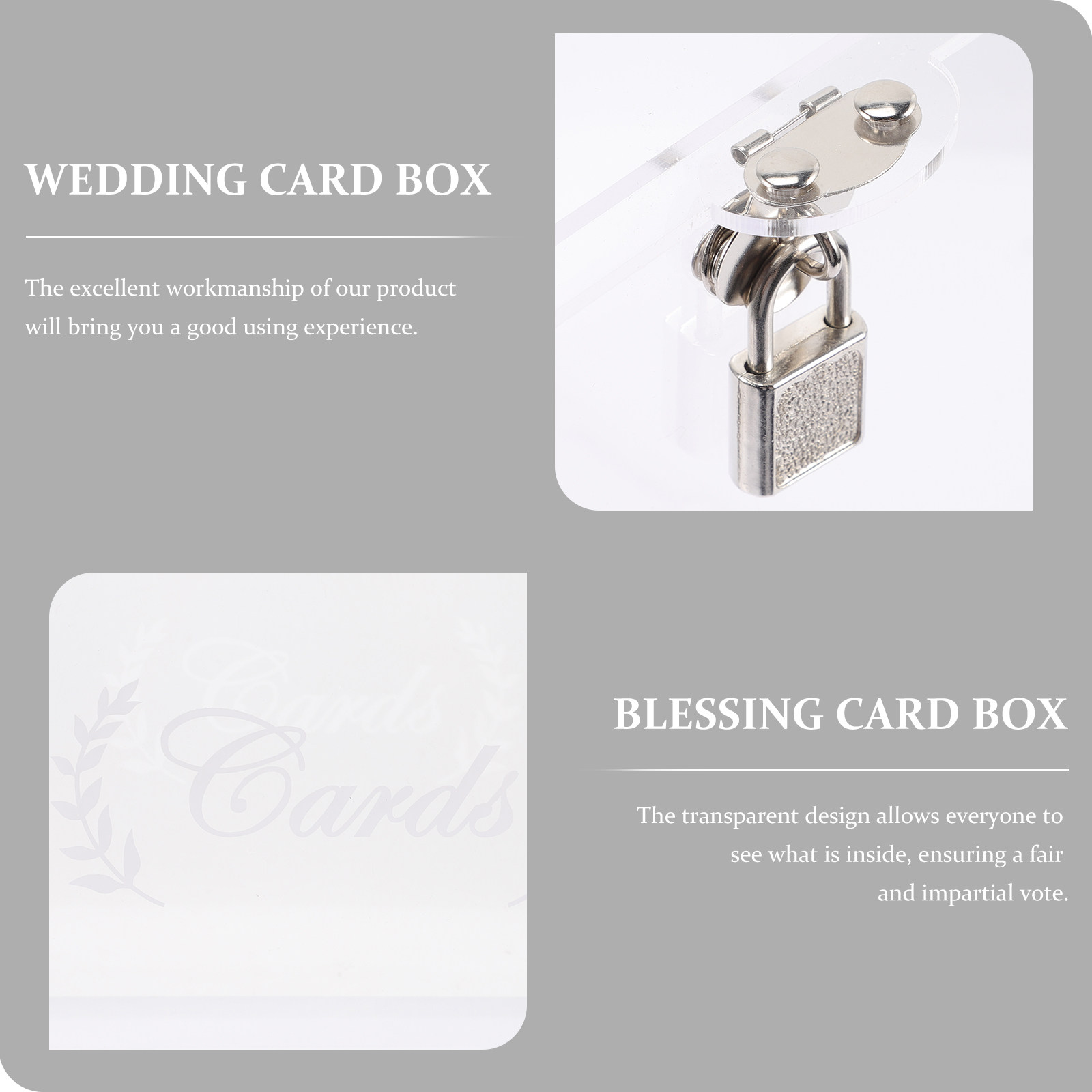 Acrylic Transparent Wedding Ca - Wedding Card Box ulasan dan harga