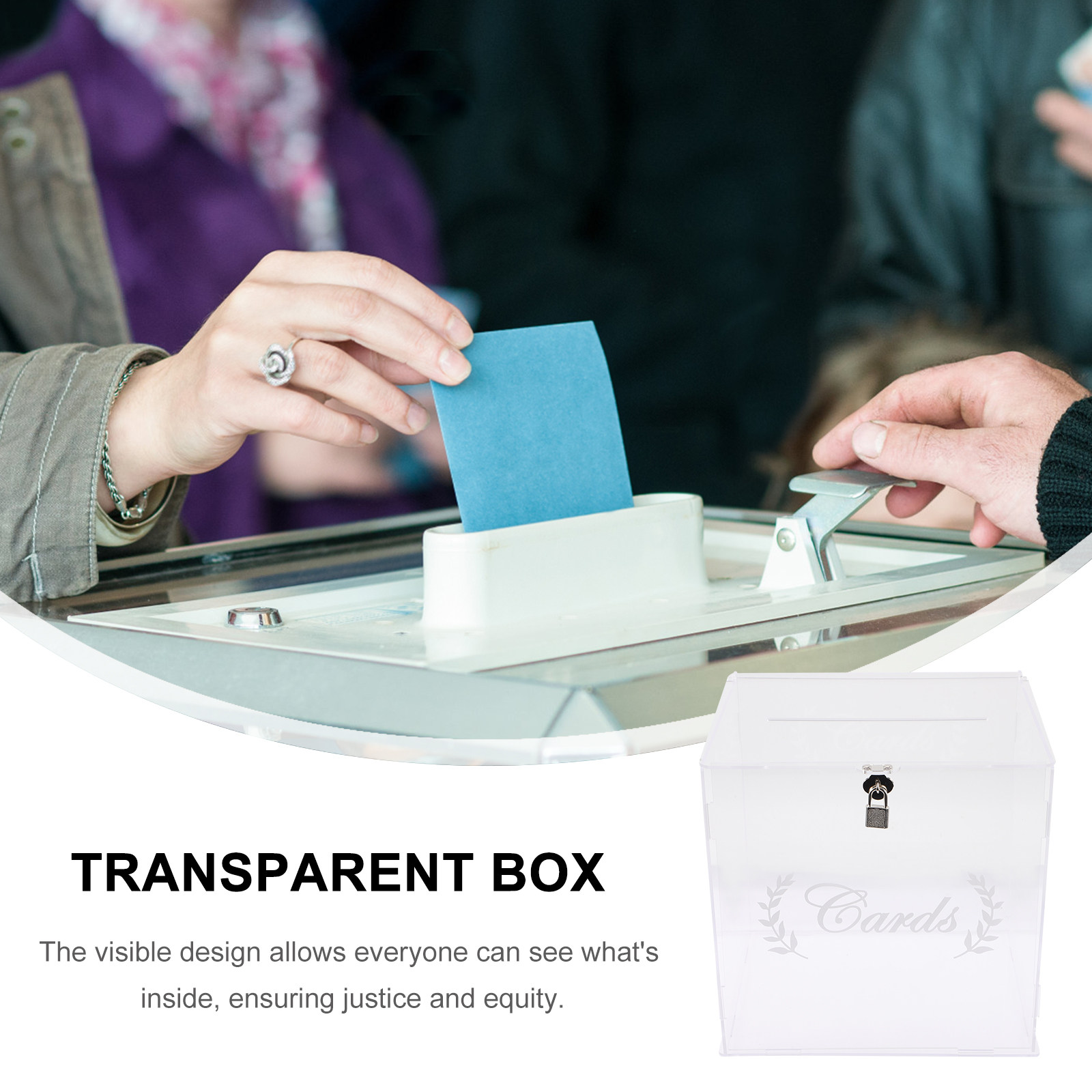 Acrylic Transparent Wedding Ca - Wedding Card Box ulasan dan harga
